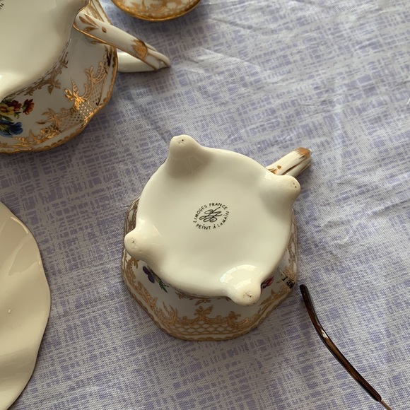 Authentic Limoges France Peint A La Main Tea Set! - Picture 13 of 16